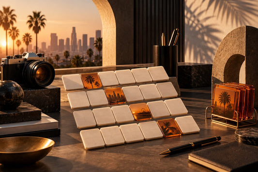 A sculptural monthly calendar with creative tools