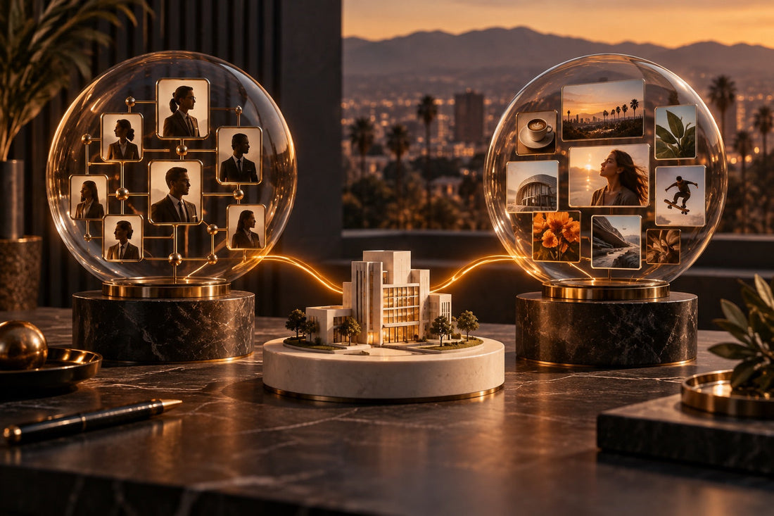 Professional network and visual gallery sculptures